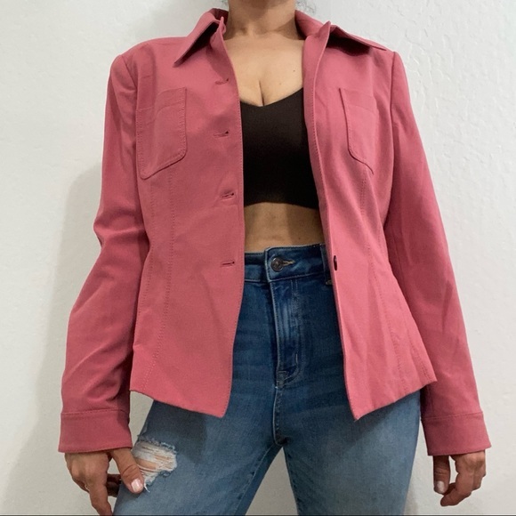 Kasper Vintage Women’s 10P Pink Button front Collared Career Blazer Jacket - Picture 1 of 7